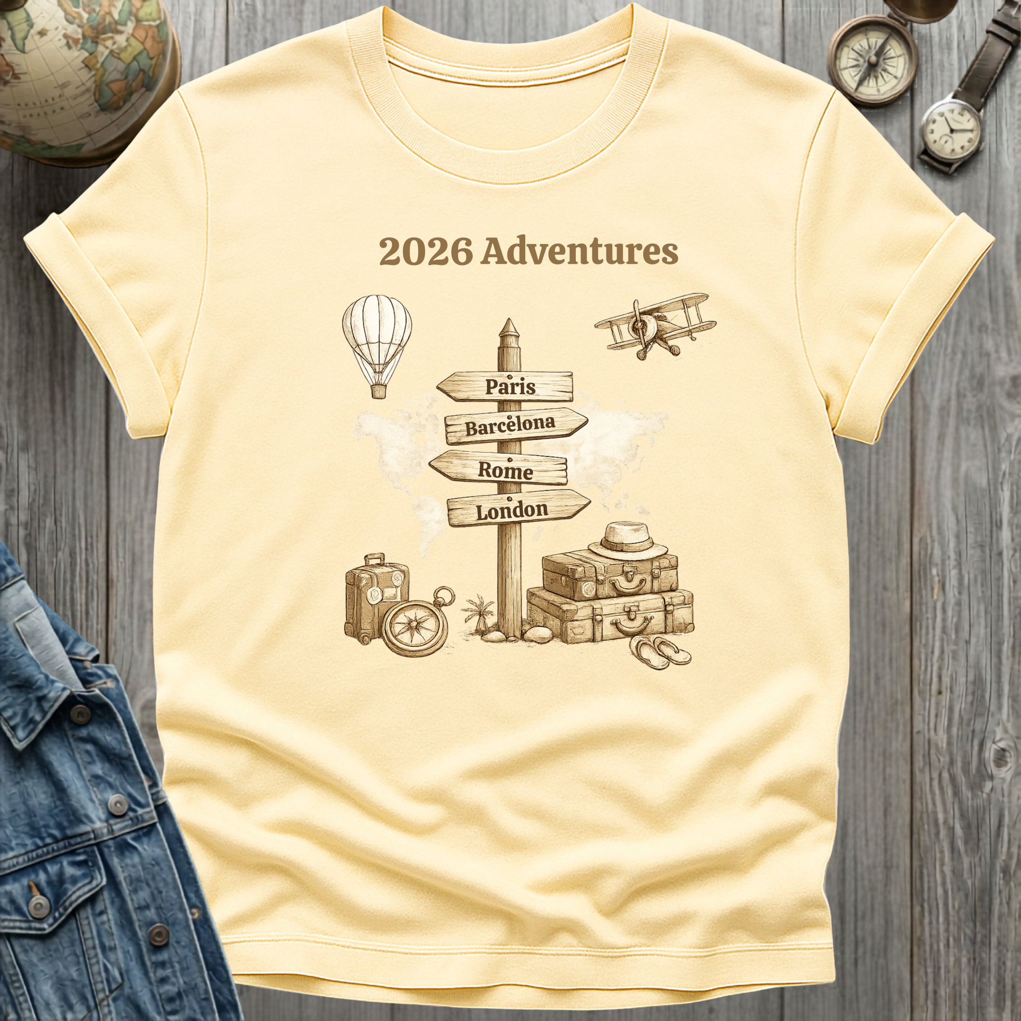 Name Your Places Custom T-Shirt