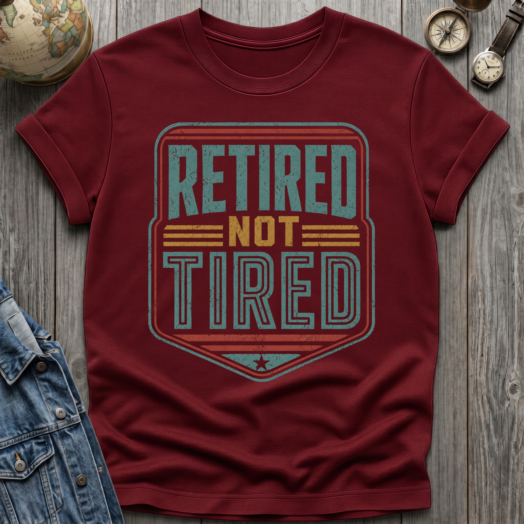 Retired Not Tired Stars T-Shirt