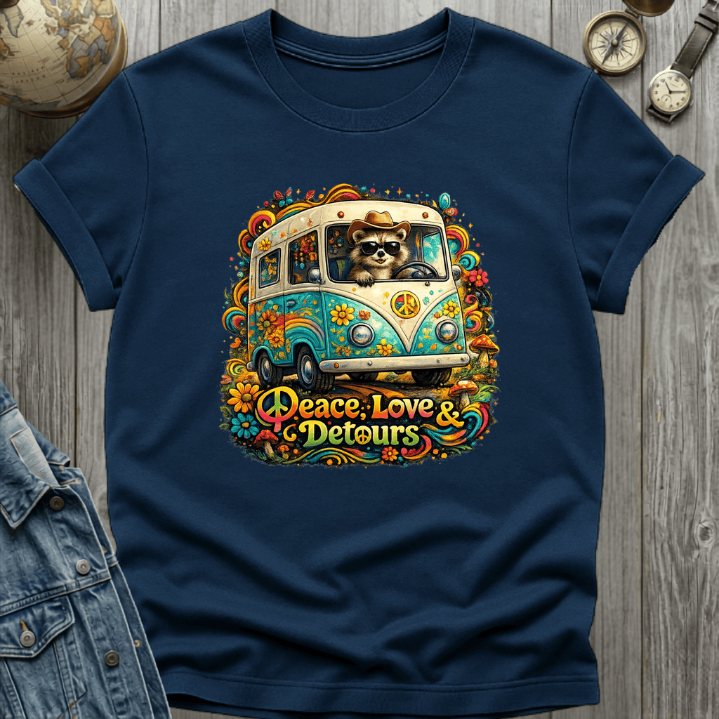Peace Love Detours Raccoon T-Shirt