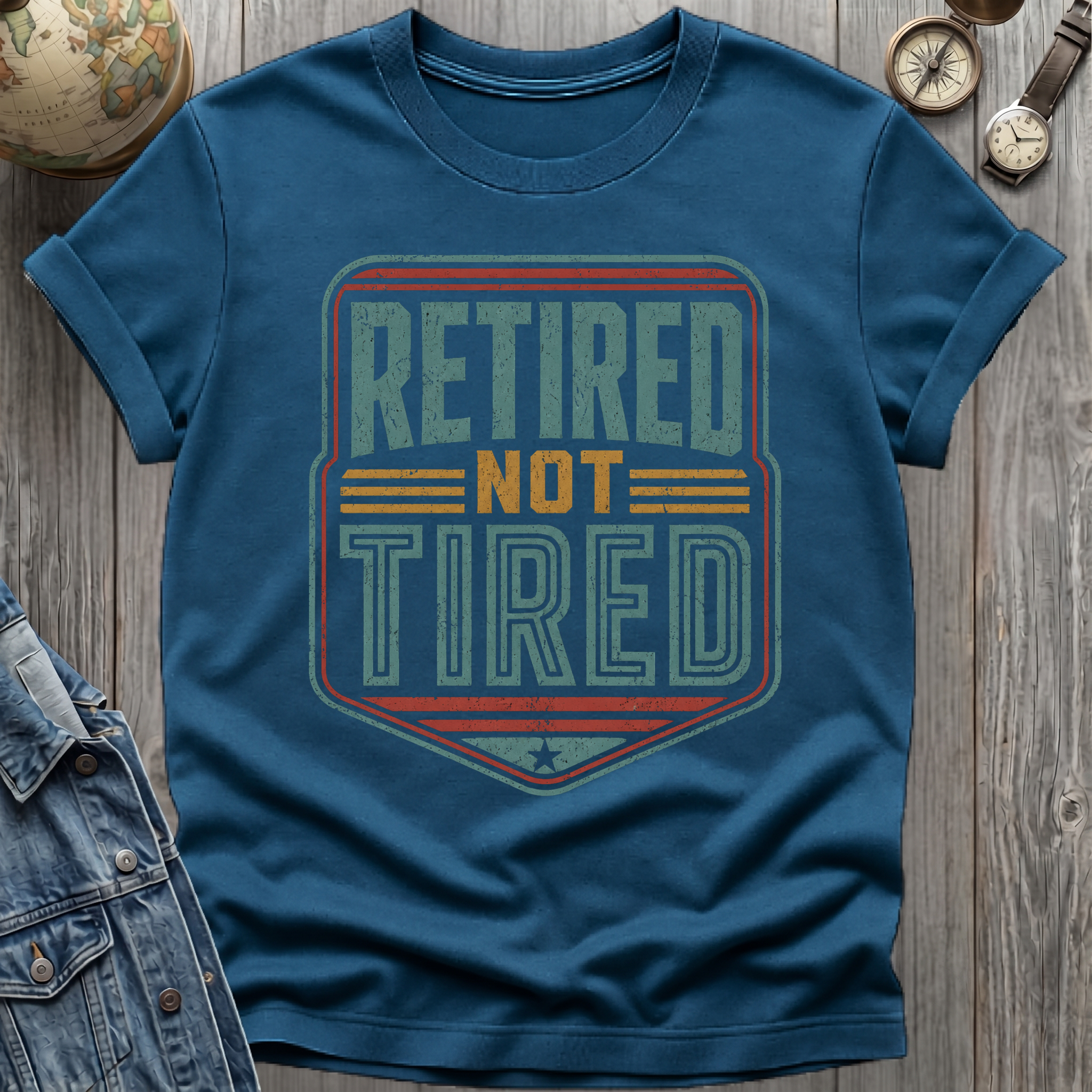 Retired Not Tired Stars T-Shirt