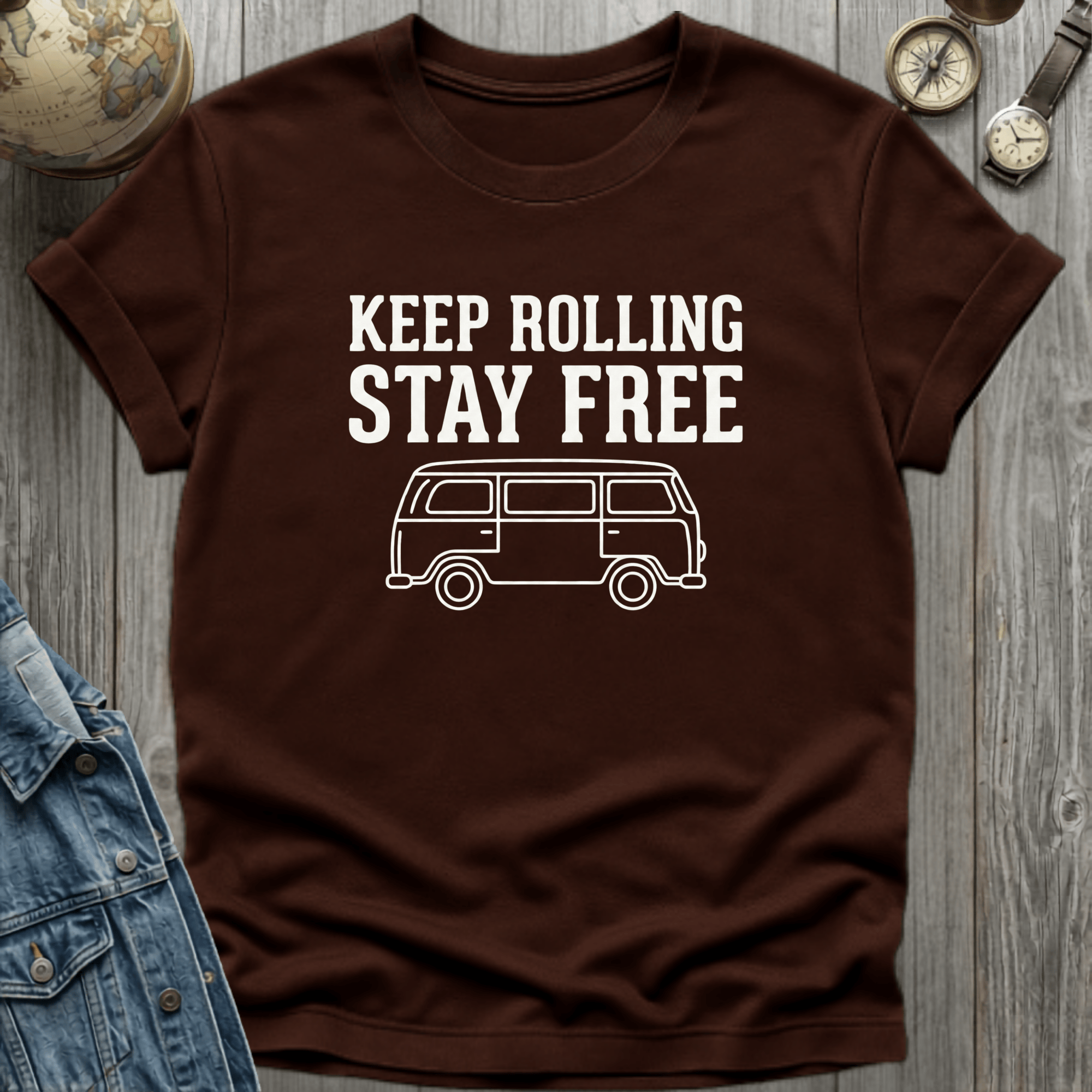 Keep Rolling Stay Free T-Shirt
