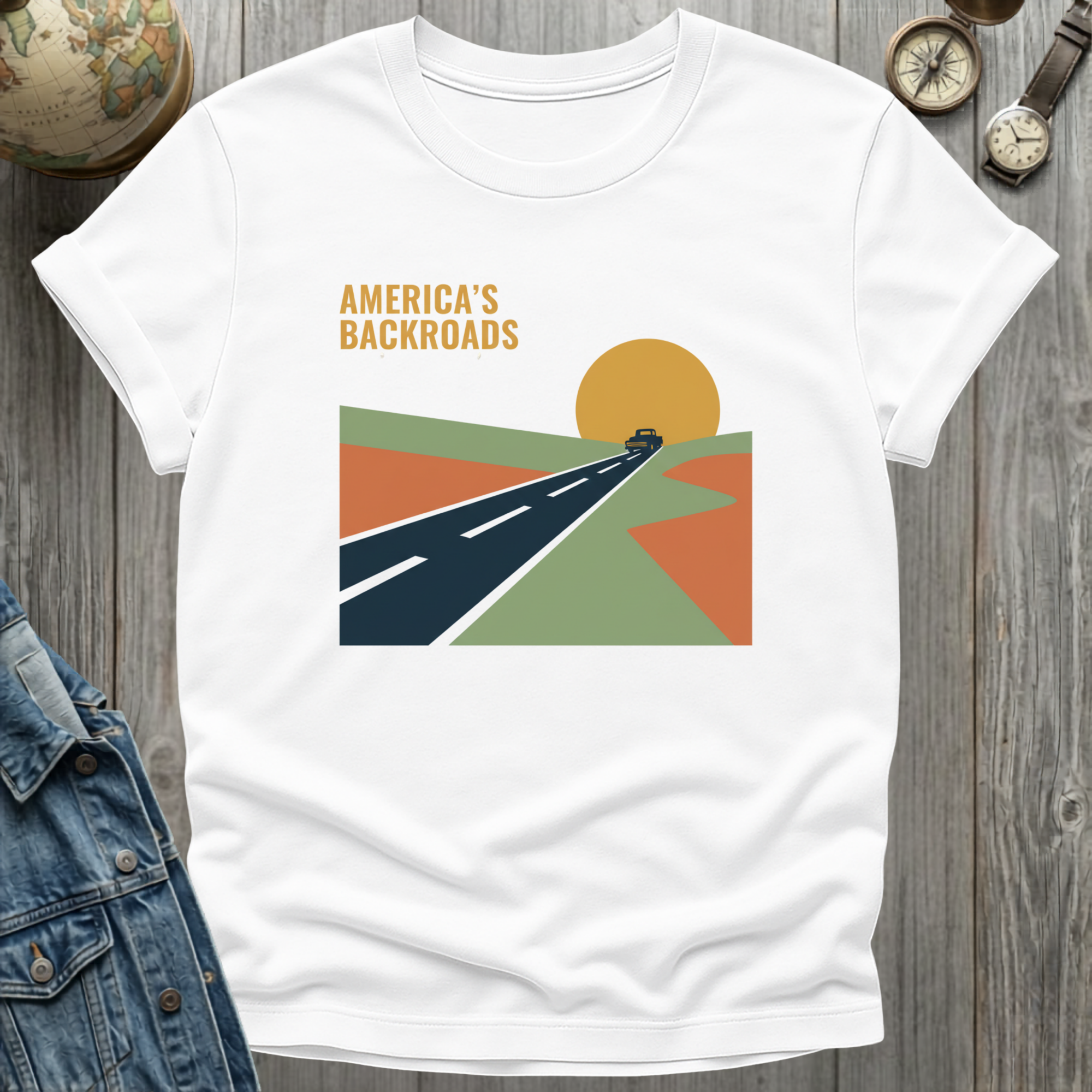 America Backroads Retro T-Shirt