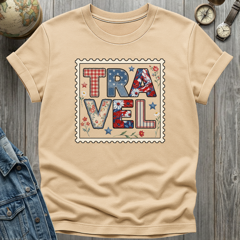 Travel Faux Patchwork T-Shirt