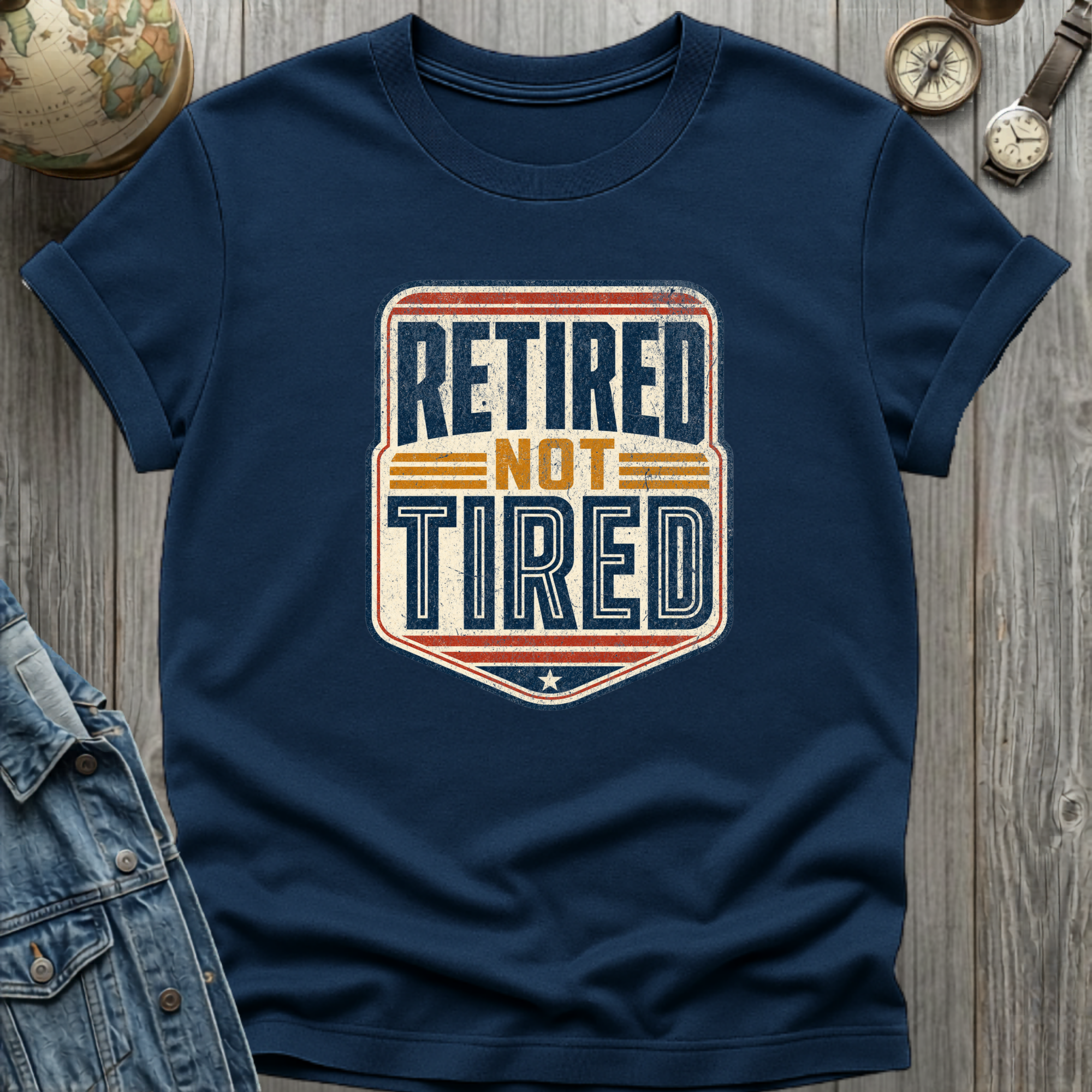 Retired Not Tired Stars T-Shirt
