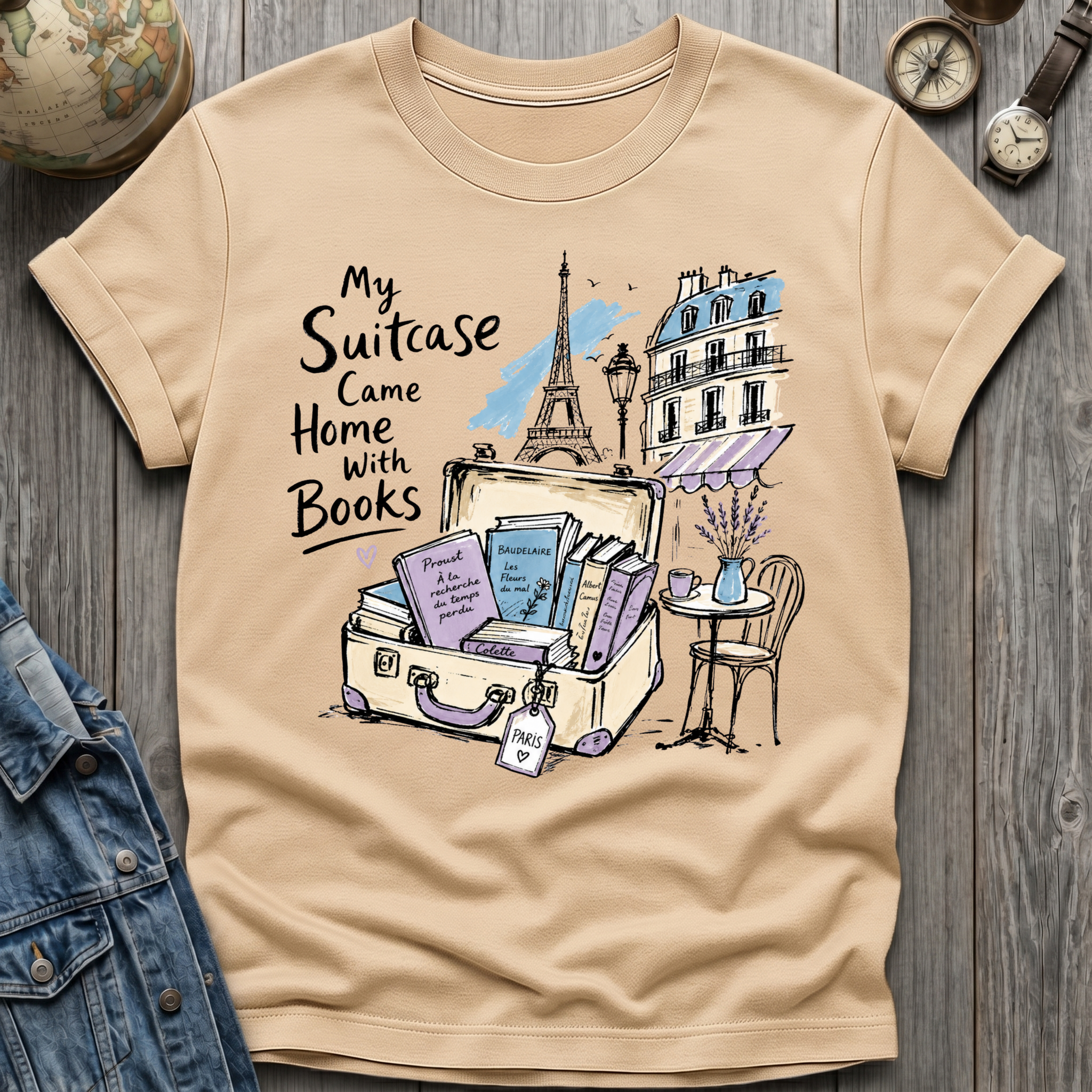 Books Suitcase T-Shirt