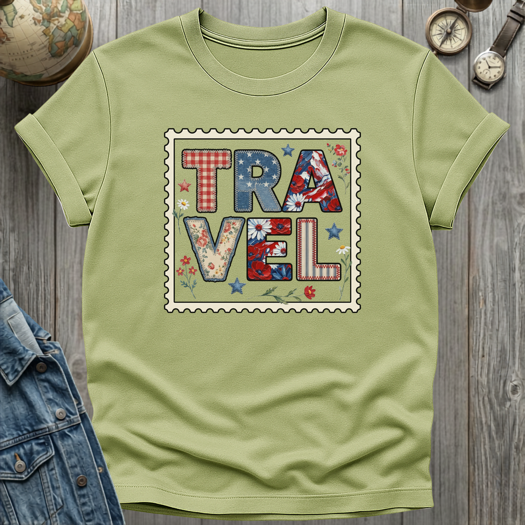 Travel Faux Patchwork T-Shirt