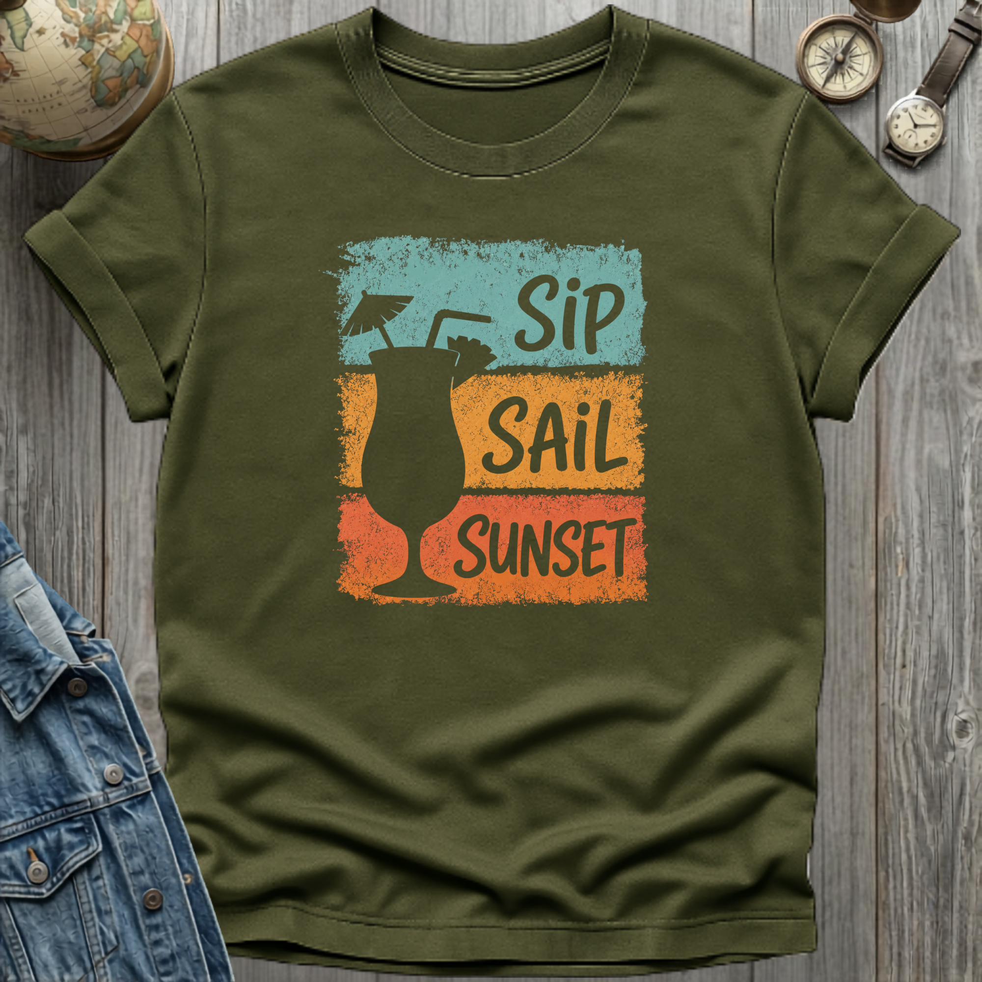 Sip Sail Sunset T-Shirt