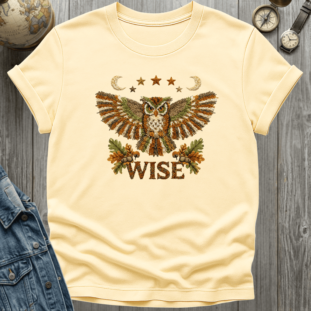 Rustic Owl Faux Latch Hook T-Shirt