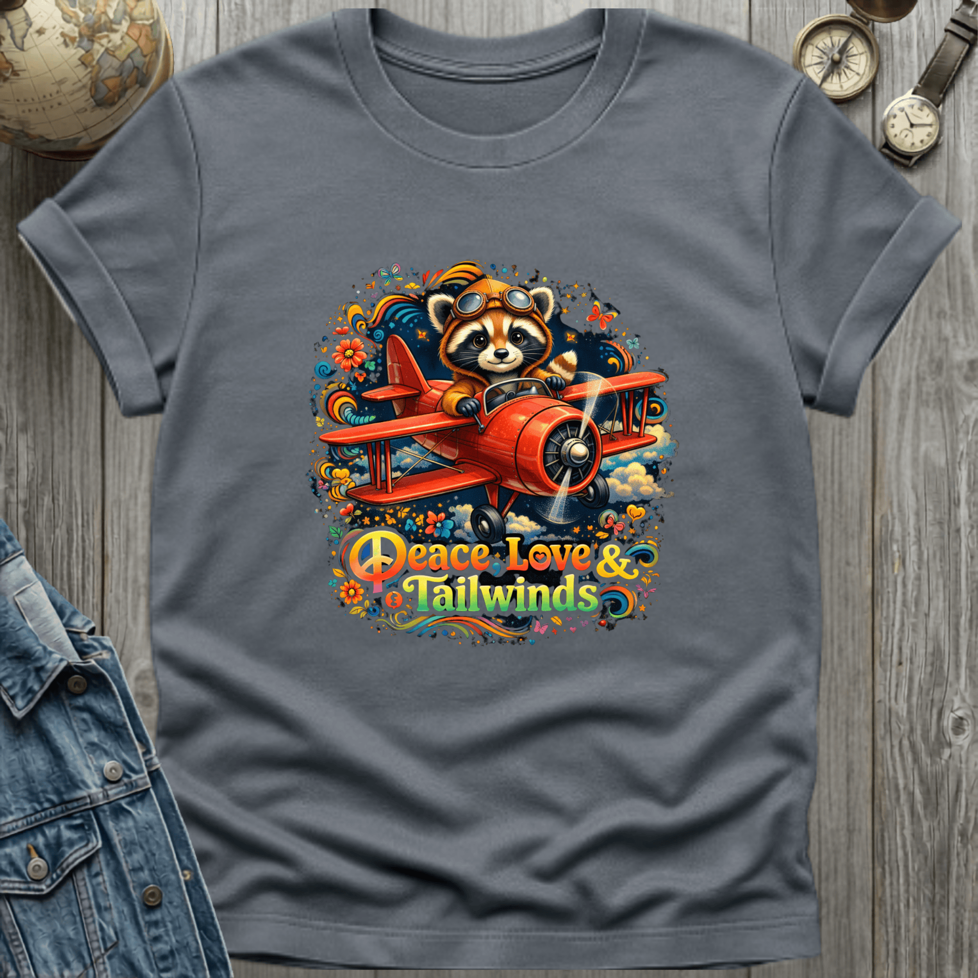 Peace Love Tailwinds Raccoon T-Shirt