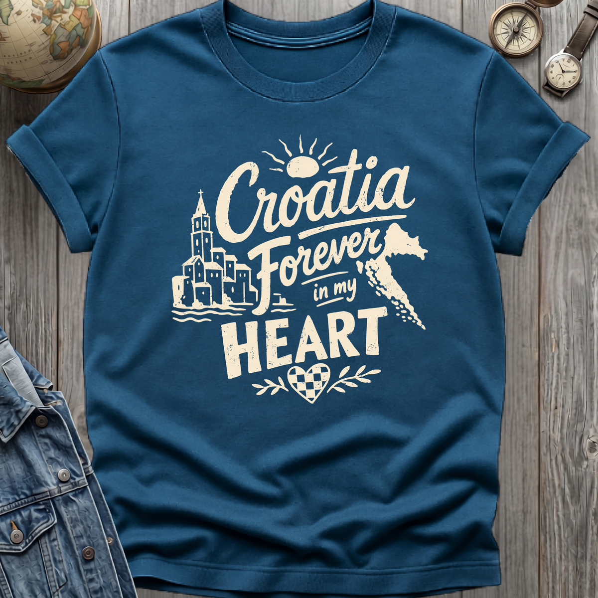 Croatia Heart T-Shirt