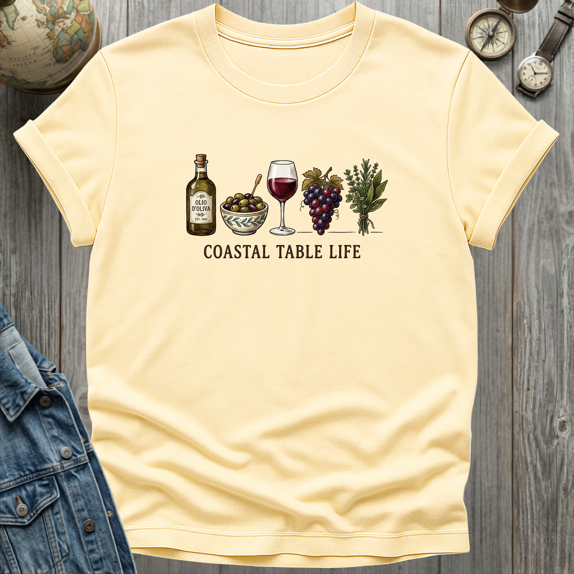 Coastal Table T-Shirt Cornsilk / S