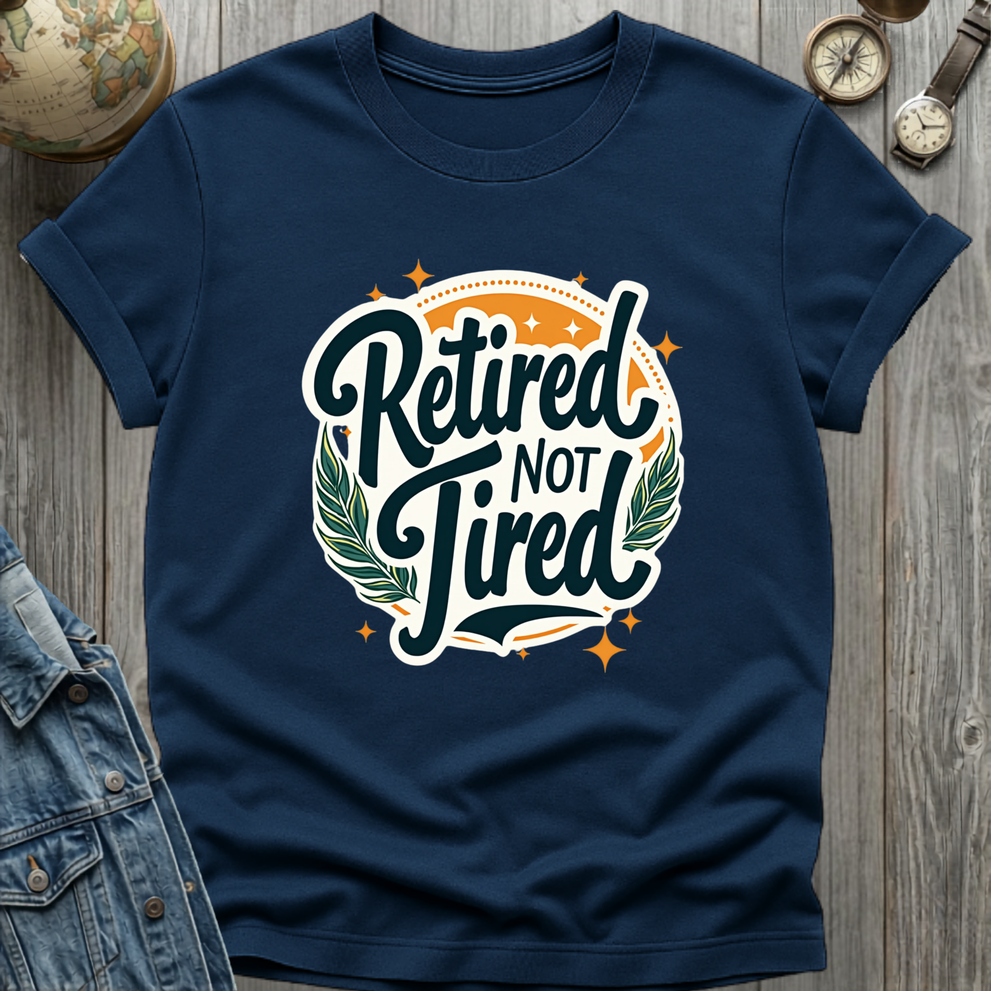 Retired Not Tired Stars T-Shirt