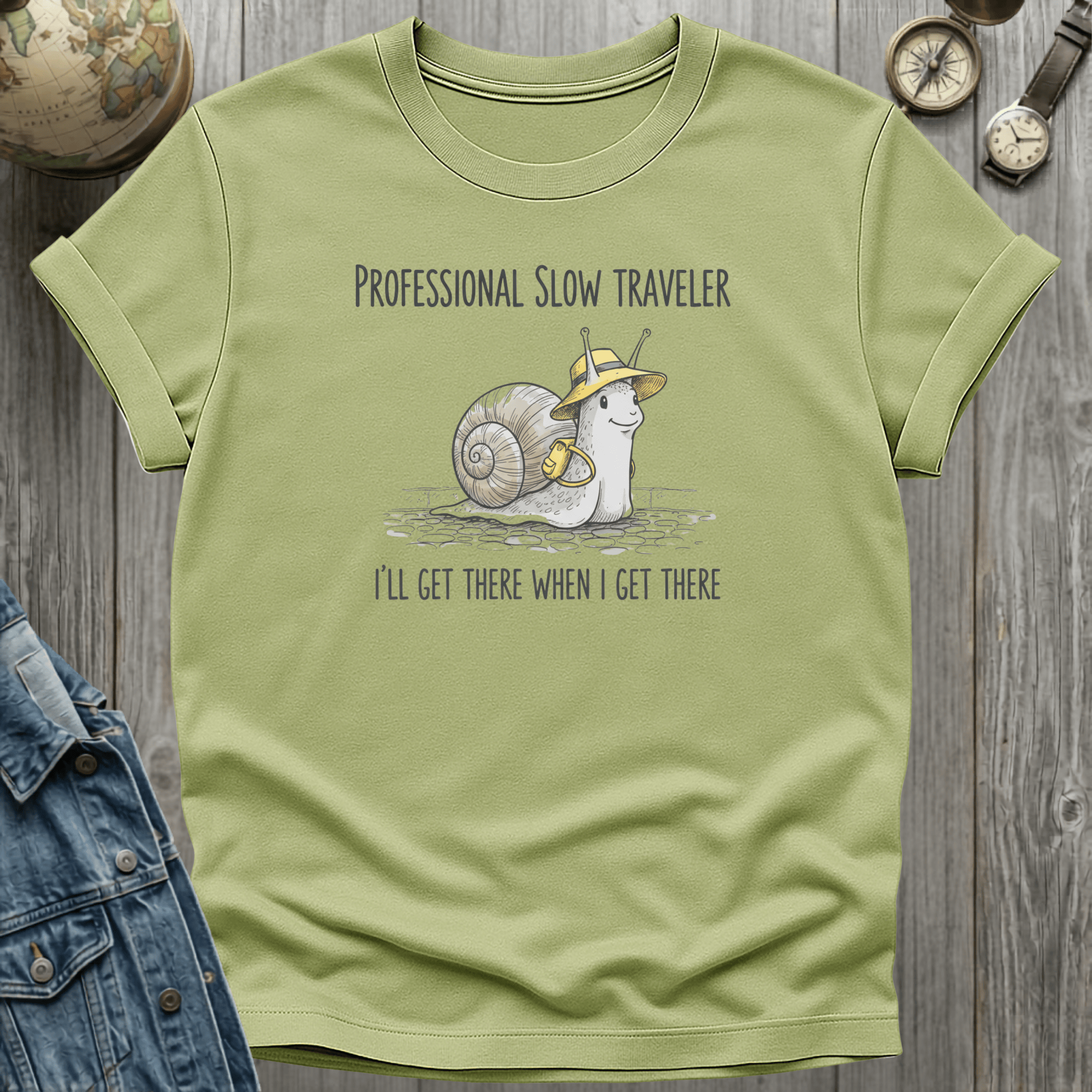 Slow Traveler Snail T-Shirt