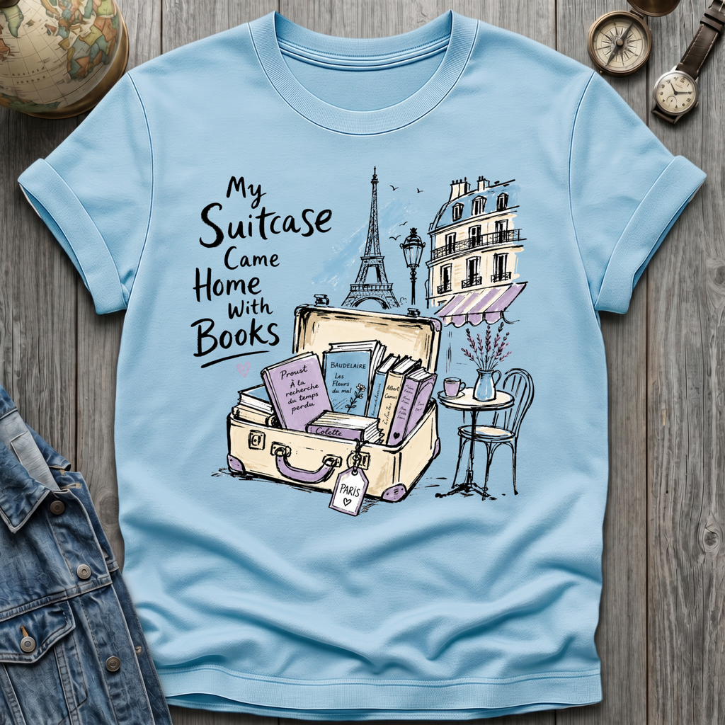 Books Suitcase T-Shirt
