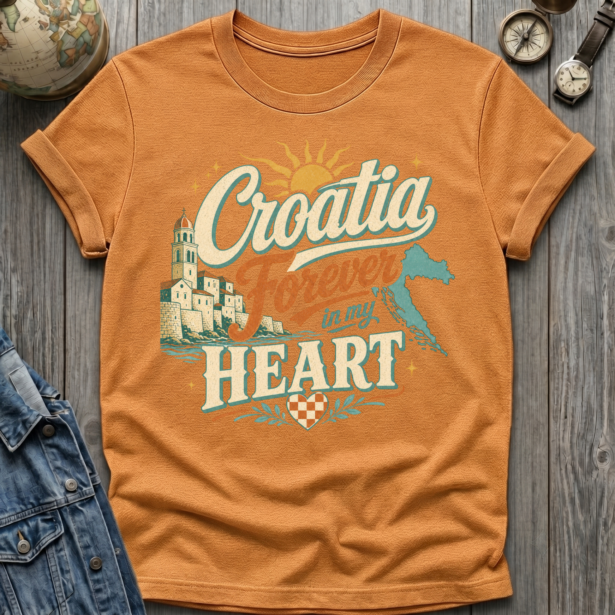 Croatia Heart T-Shirt