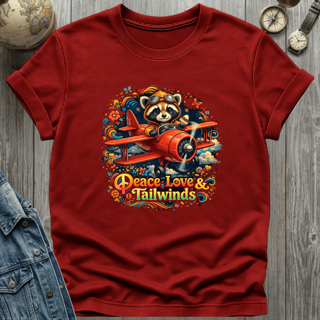 Peace Love Tailwinds Raccoon T-Shirt