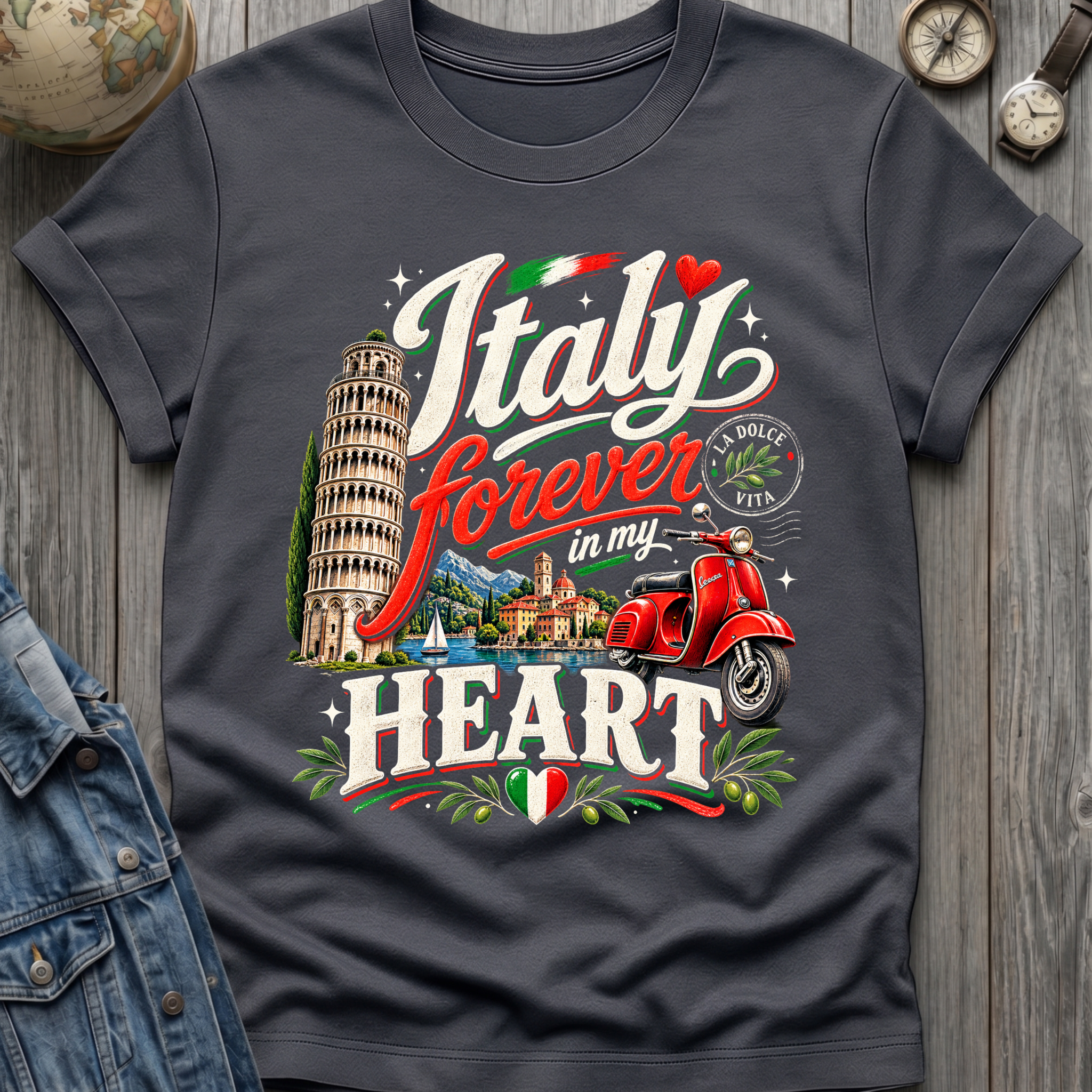Italy Heart T-Shirt
