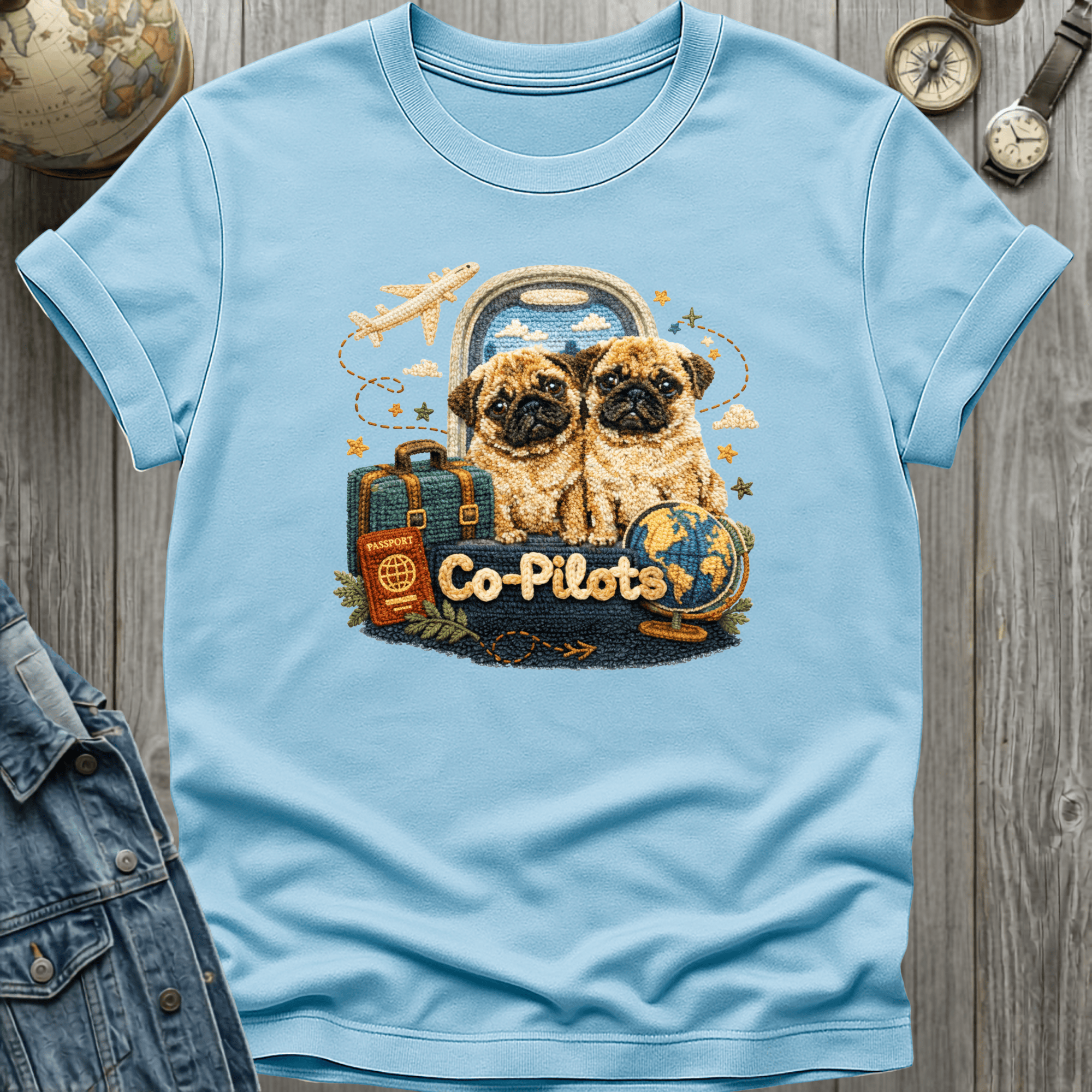 Co-Pilots Faux Latch Hook T-Shirt