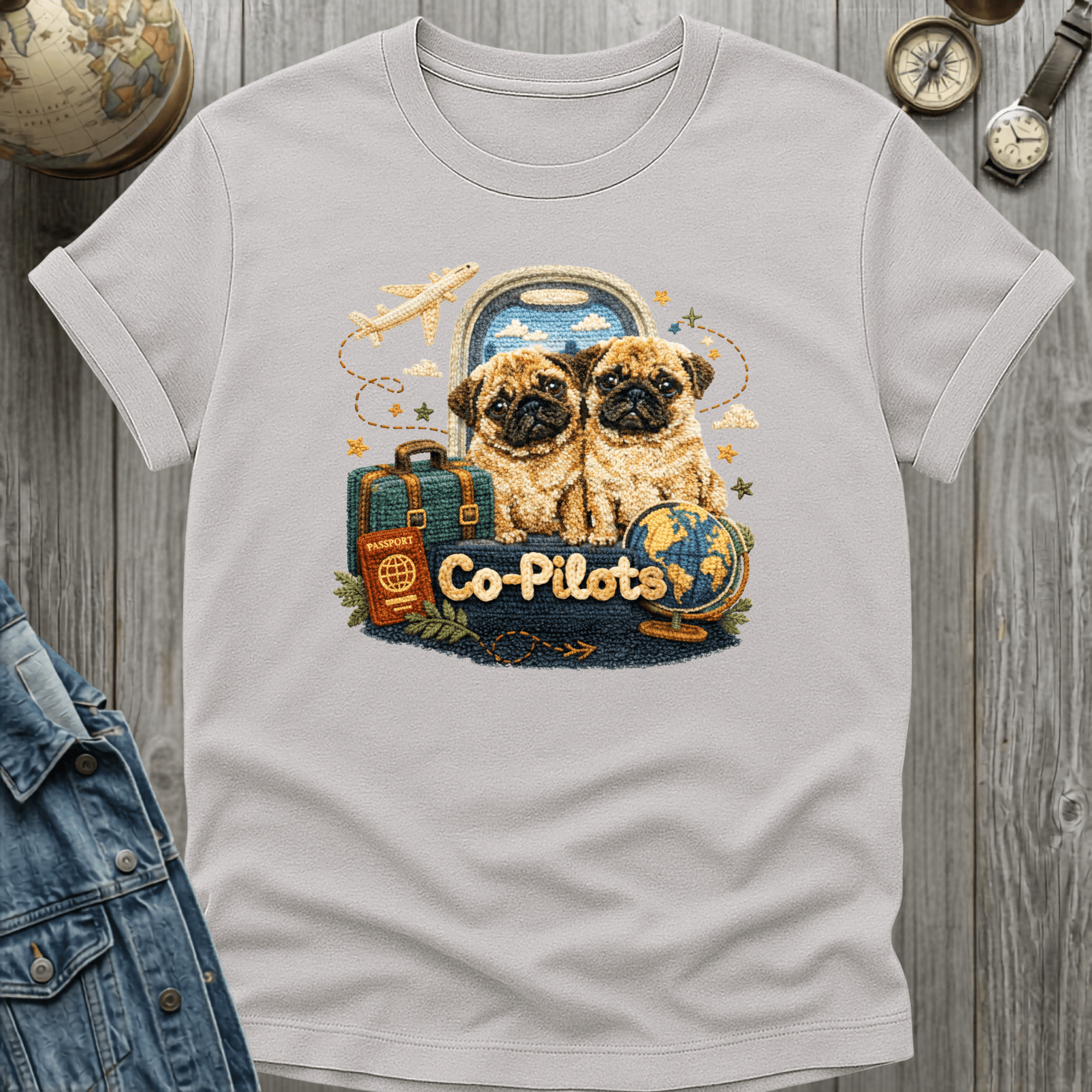 Co-Pilots Faux Latch Hook T-Shirt