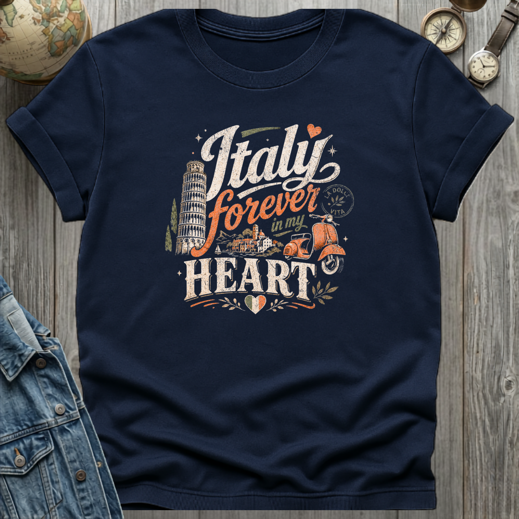 Italy Heart T-Shirt