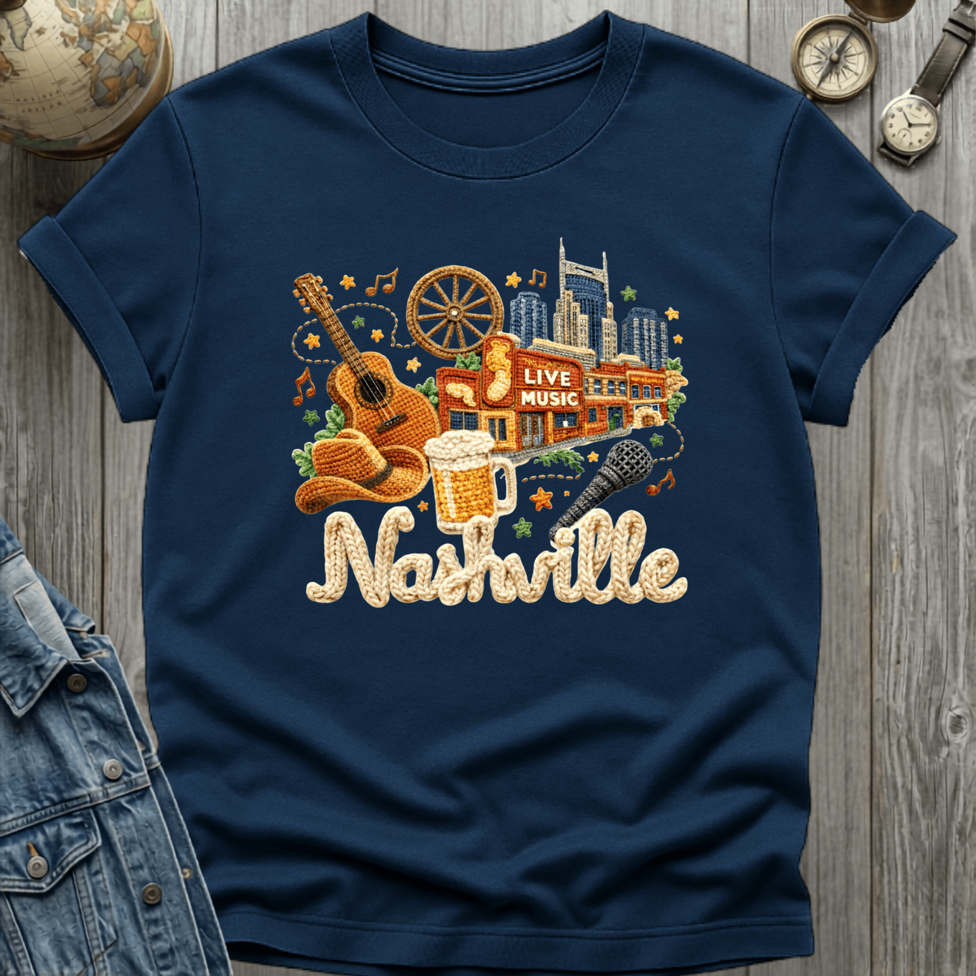 Nashville Faux Woven T-Shirt