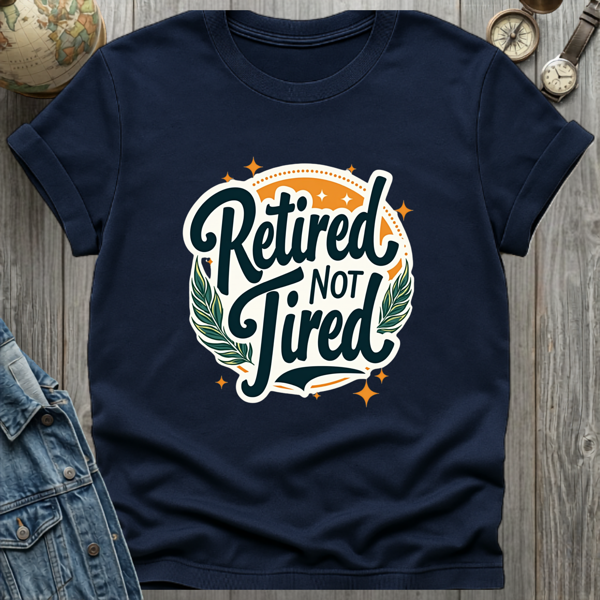 Retired Not Tired Stars T-Shirt