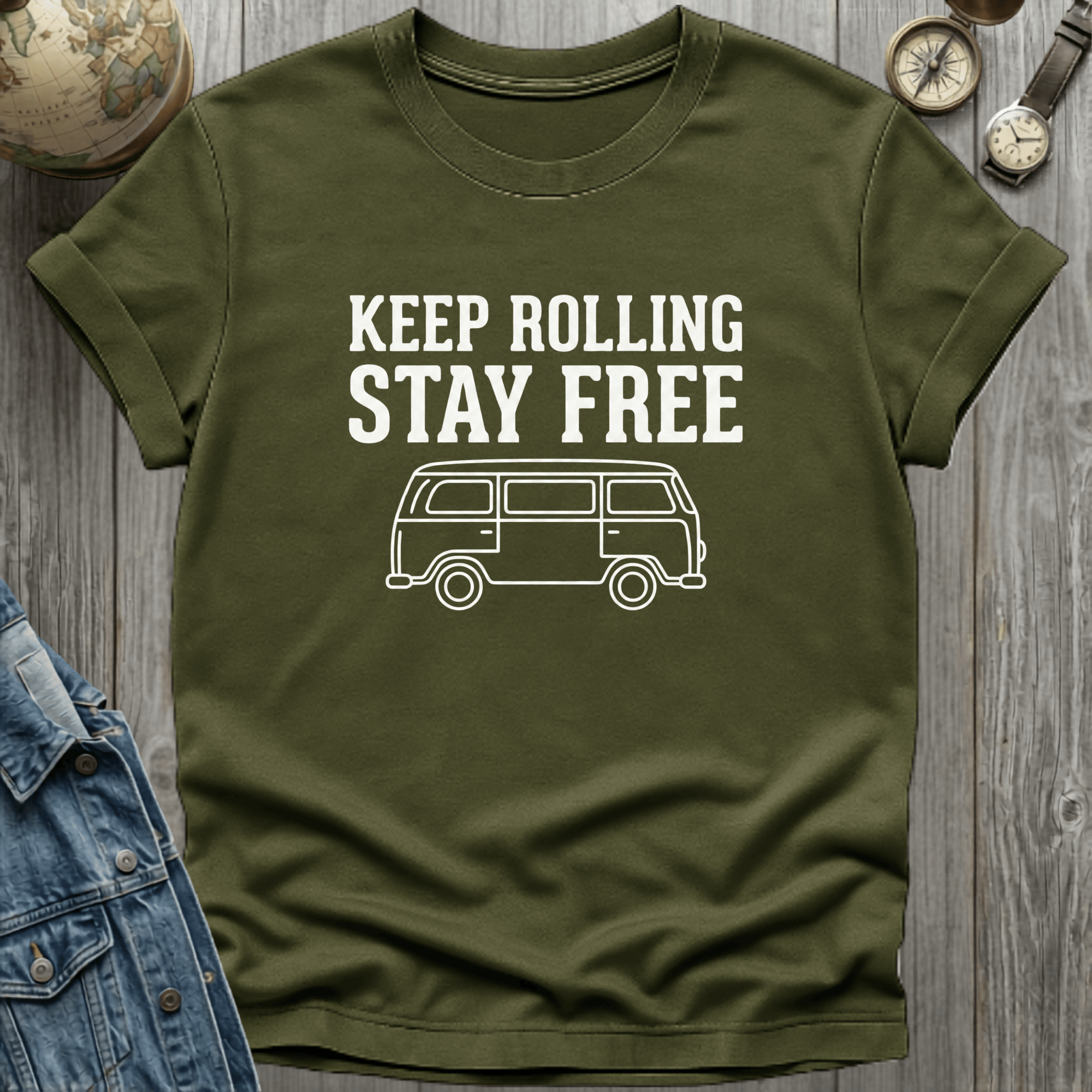 Keep Rolling Stay Free T-Shirt