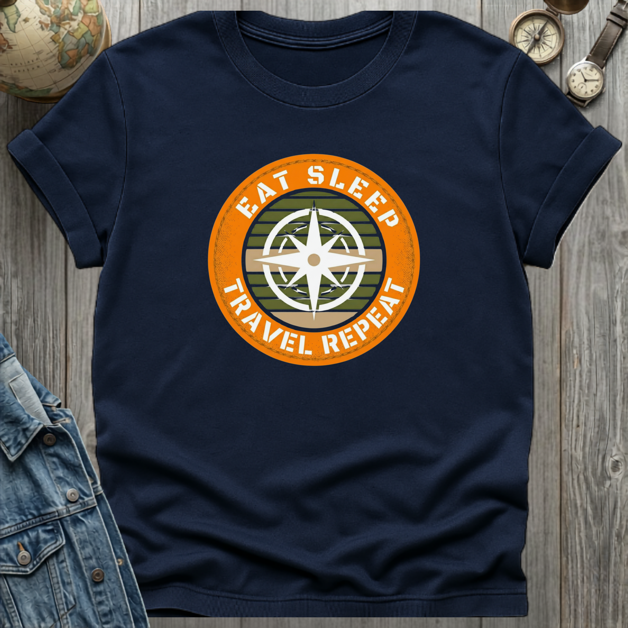 Compass Eat Sleep T-Shirt
