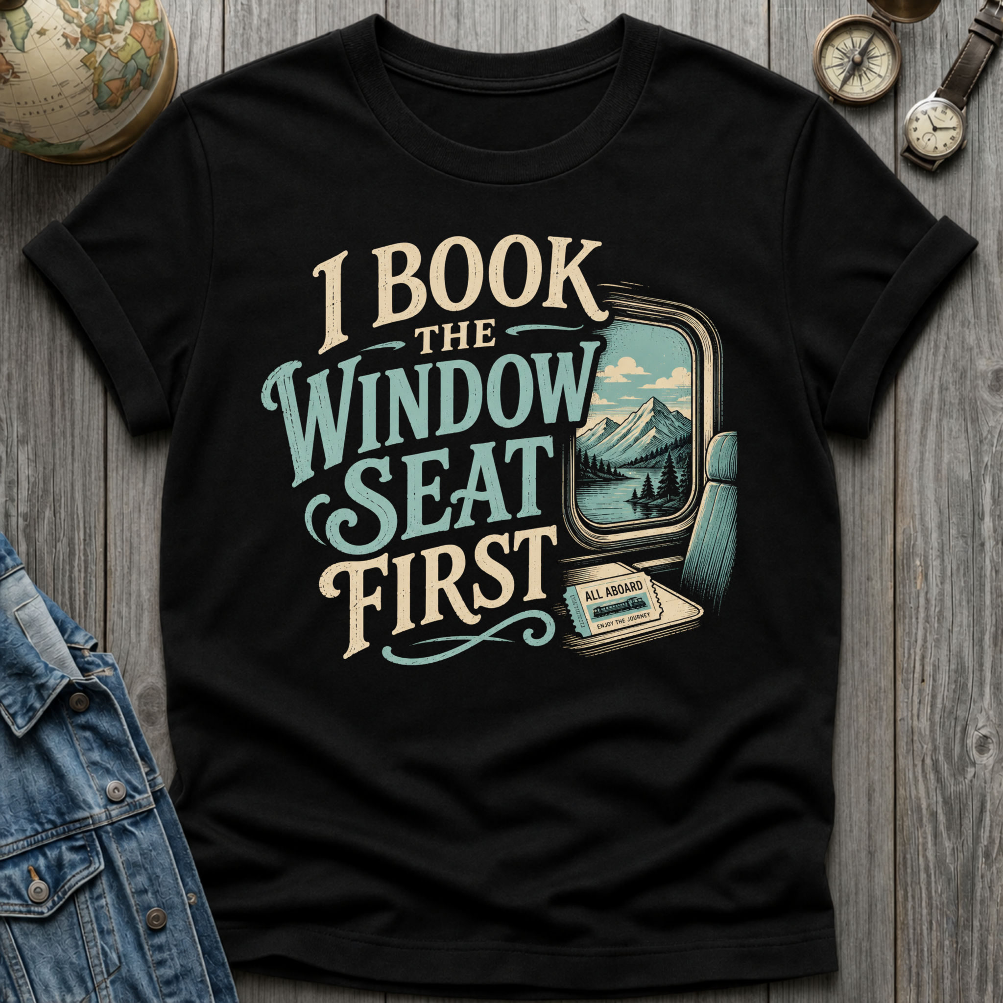 Window Seat Train T-Shirt