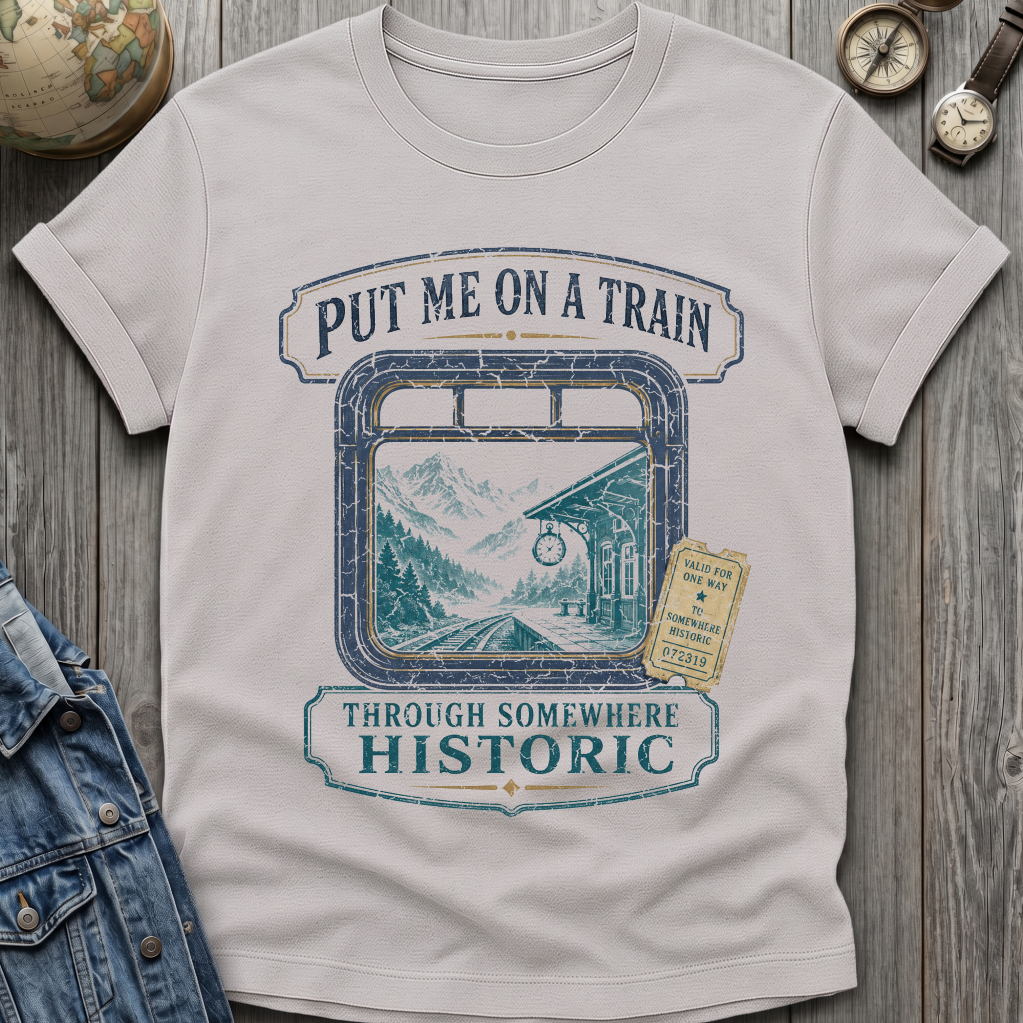 On A Train T-Shirt