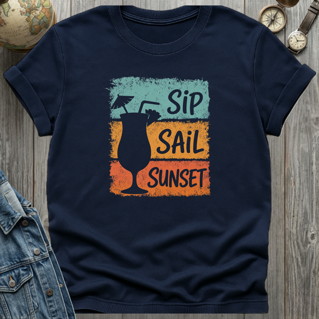 Sip Sail Sunset T-Shirt