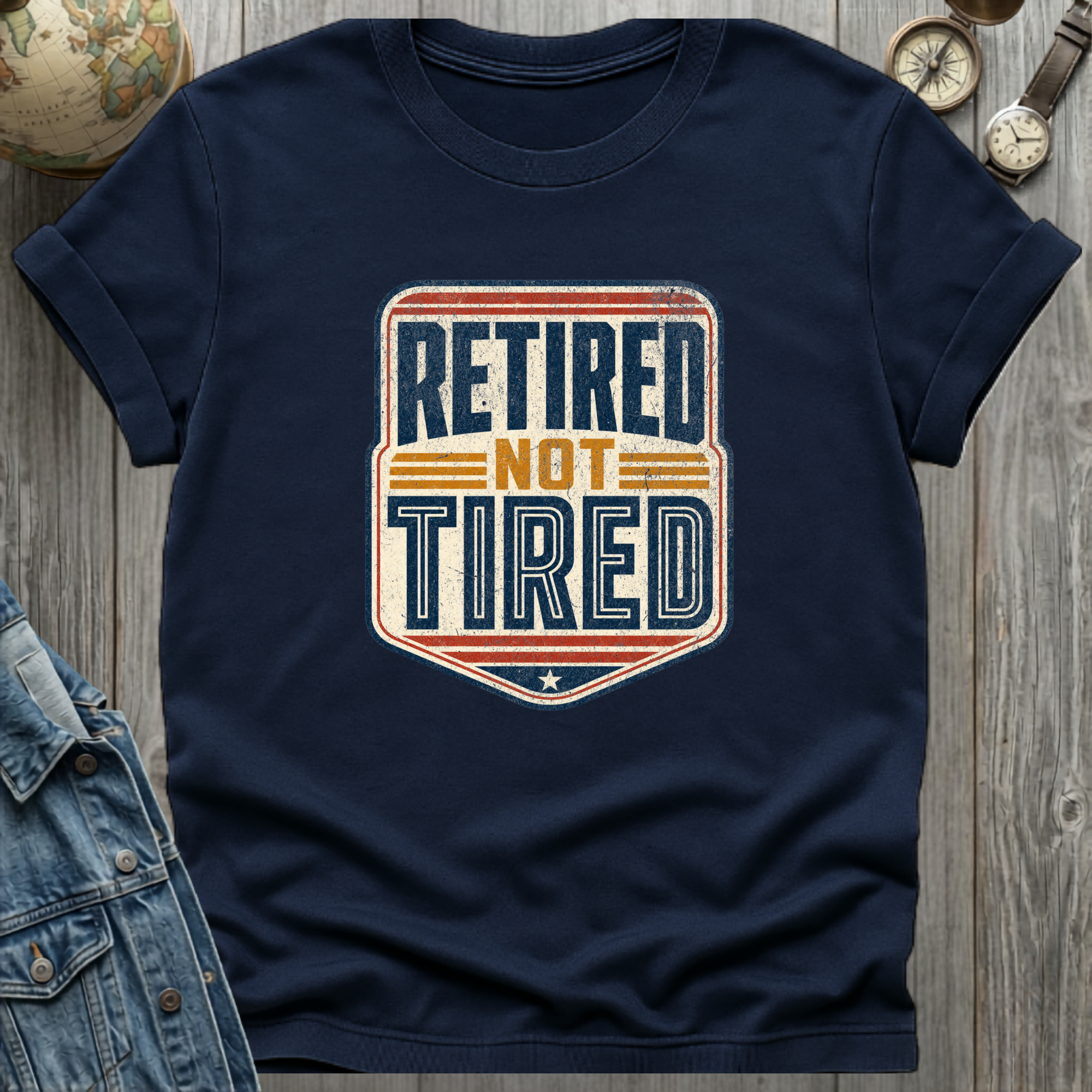 Retired Not Tired Stars T-Shirt