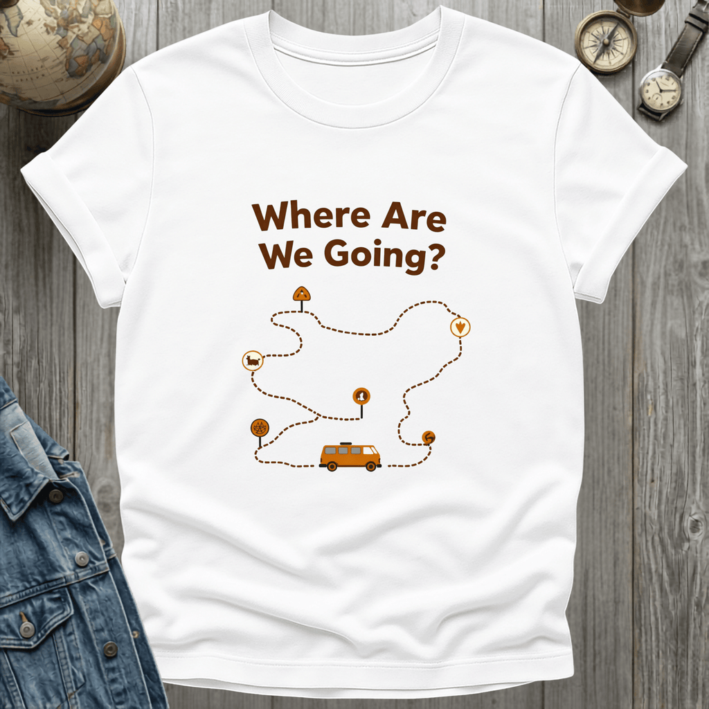 Where Are We Going Map T-Shirt