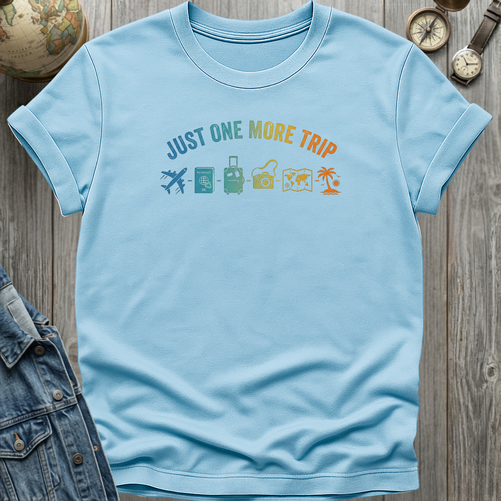 One More Trip T-Shirt Light Blue / S