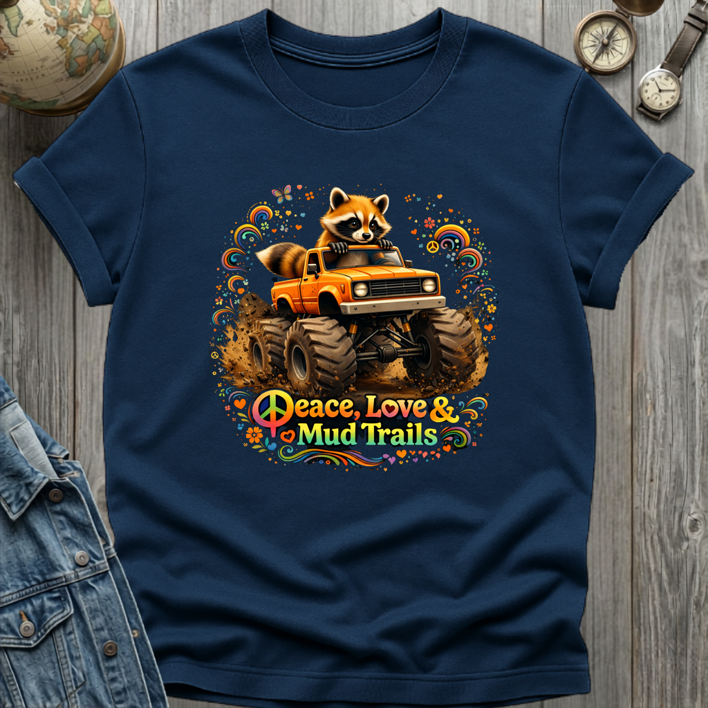 Peace Love Mud T-Shirt Indigo Blue / S
