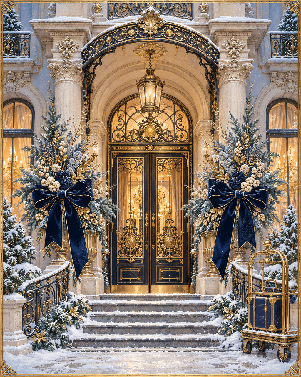 European Winter Elegance: Set of 6 Printable Wall Art Prints