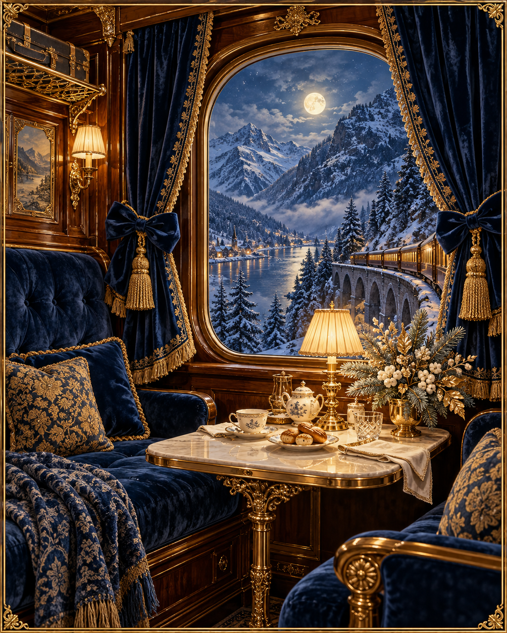 European Winter Elegance: Set of 6 Printable Wall Art Prints