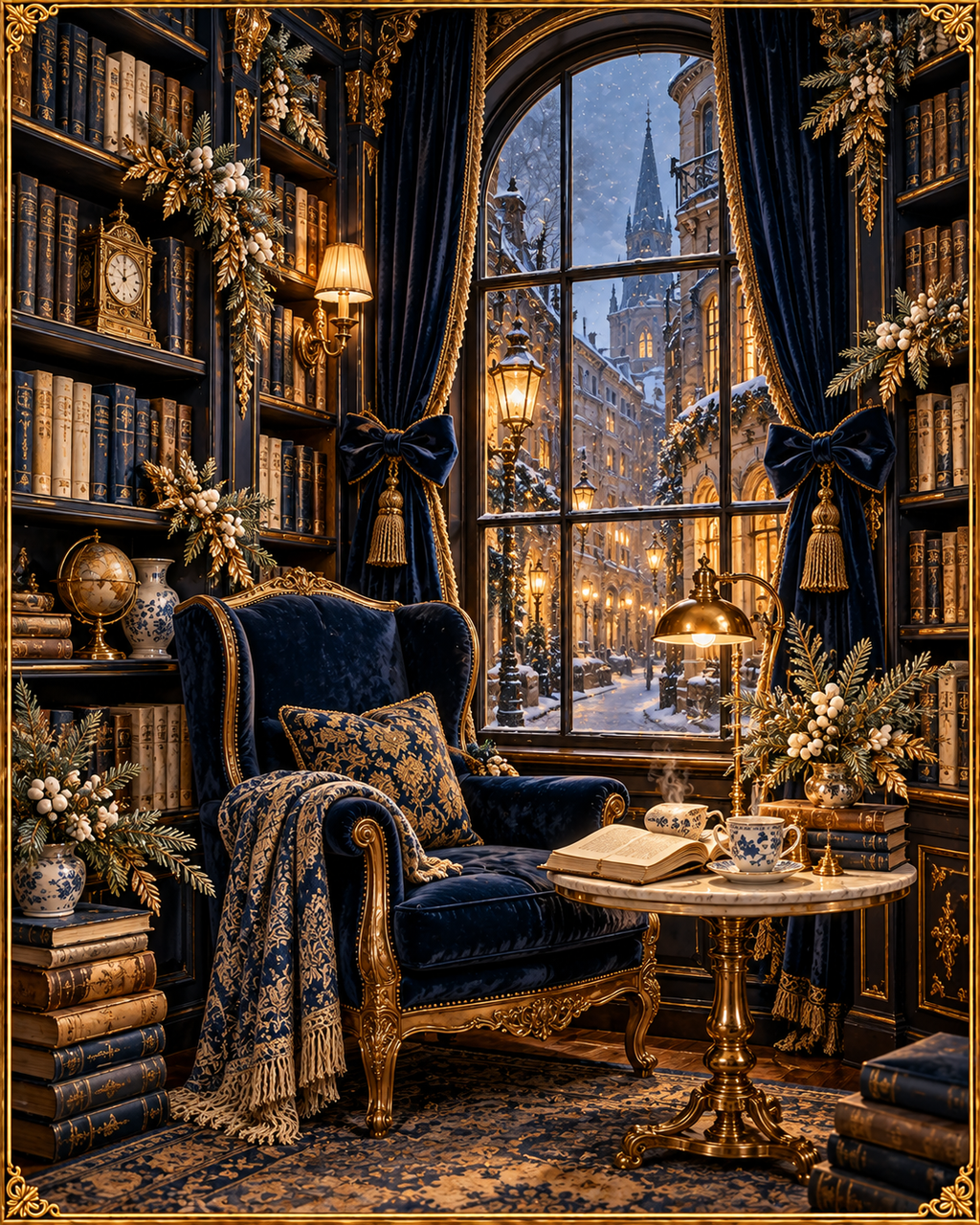European Winter Elegance: Set of 6 Printable Wall Art Prints