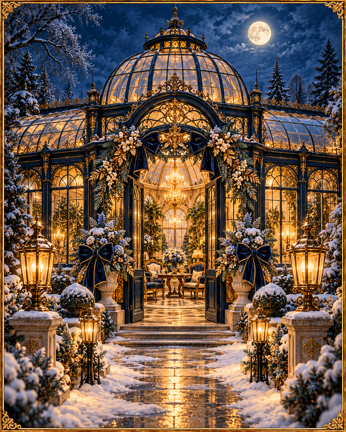 European Winter Elegance: Set of 6 Printable Wall Art Prints