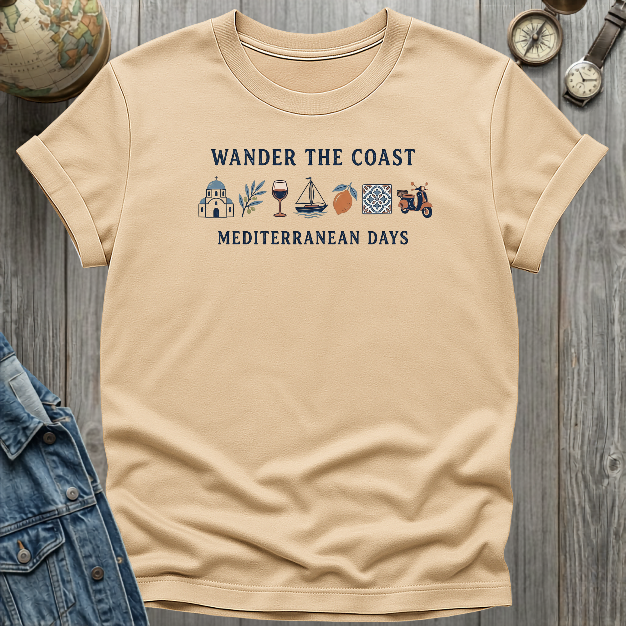 Wander the Coast T-Shirt Natural / S