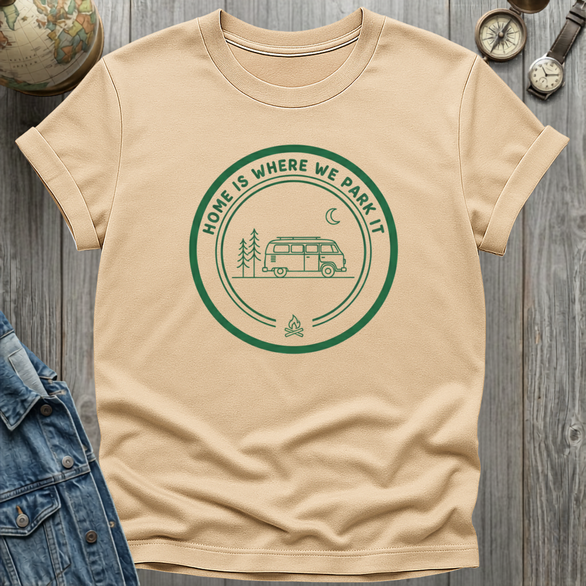 We Park Van T-Shirt Natural / S